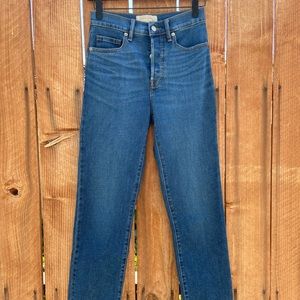 Everlane high-rise slim straight cigarette denim